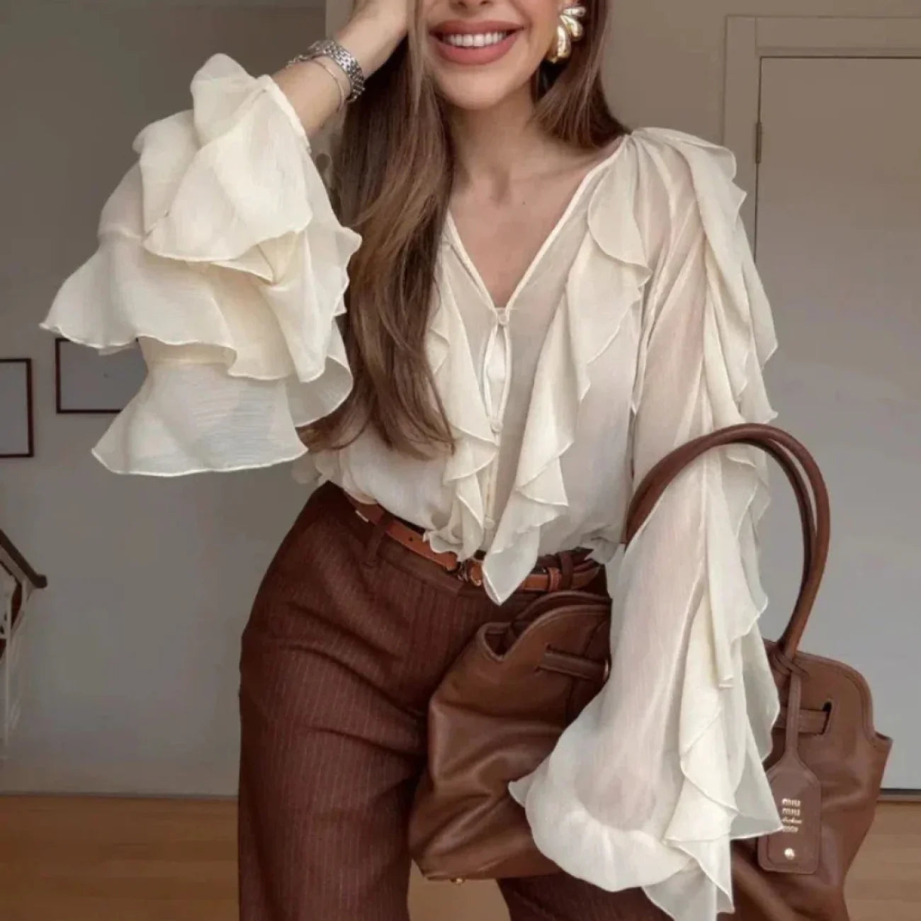 Camisa Mozania Bege / PP bl7