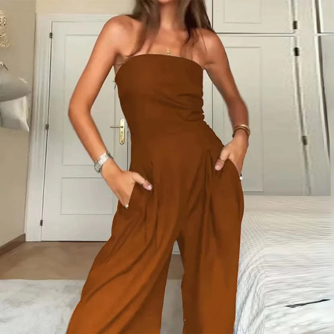 Macacão Pilar Chocolate / P mac100