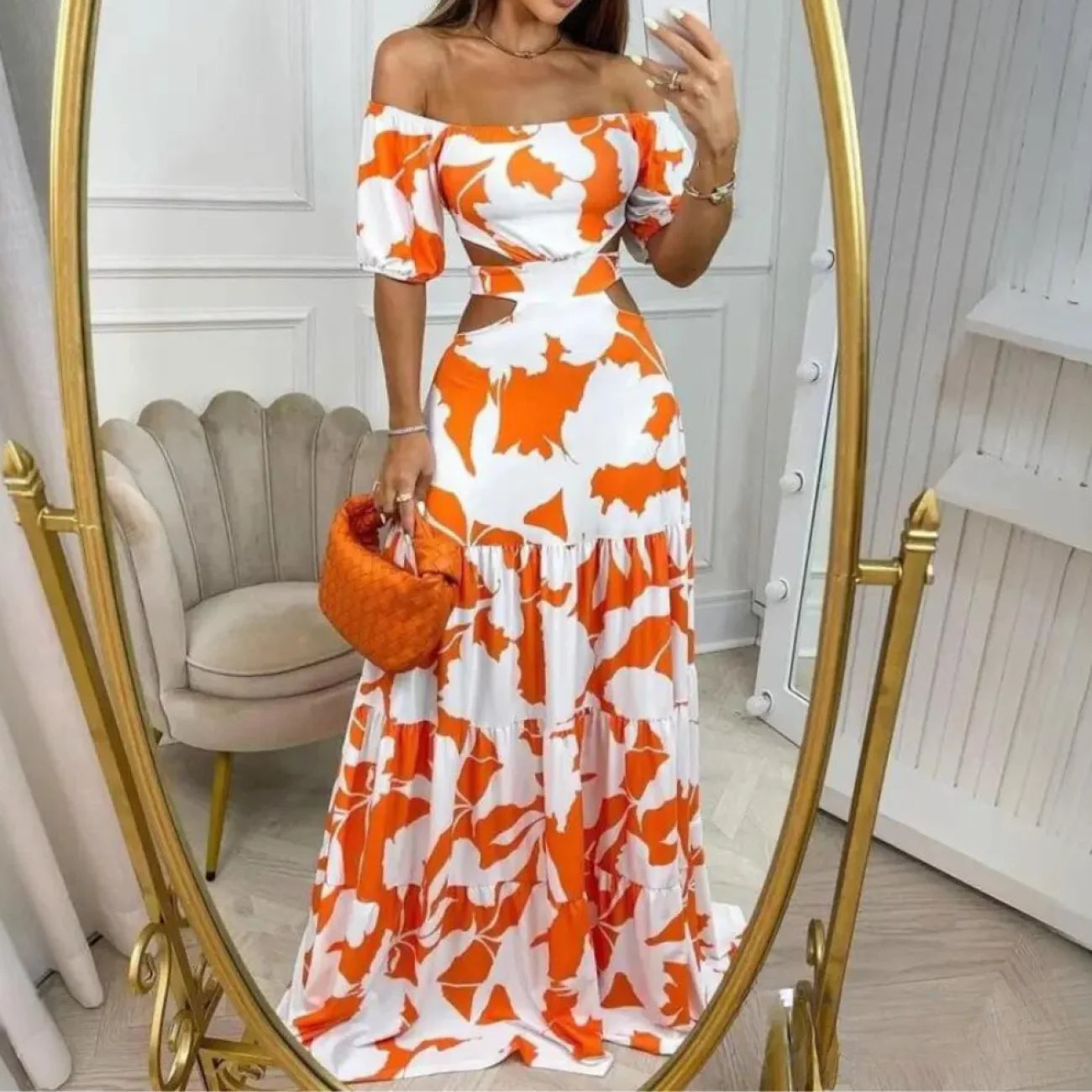 Vestido Djamila Laranja / P