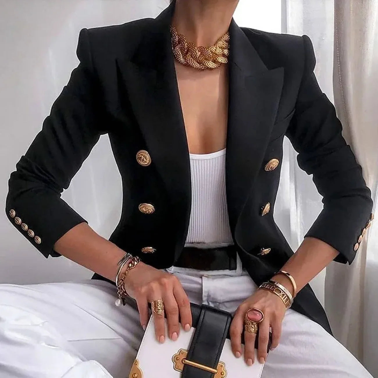 Blazer Raffaele Preto / P bz4