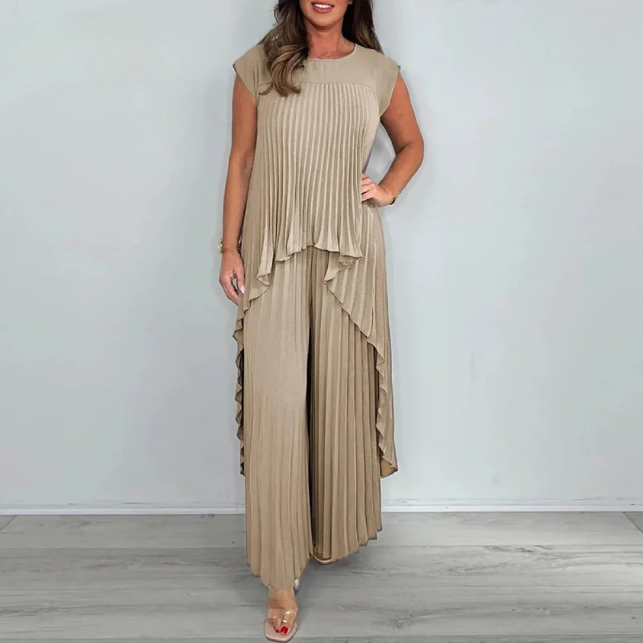 Conjunto Beatrice Cáqui / P cj531