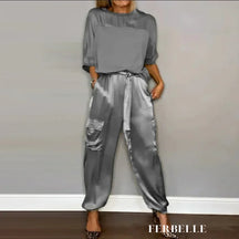 Conjunto Lisbelle Cinza / P cj517