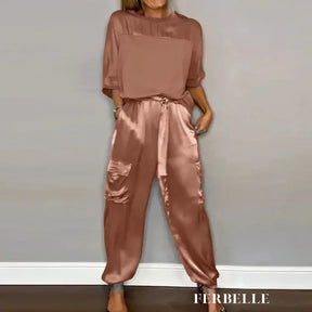 Conjunto Lisbelle Marrom / P cj517