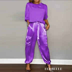Conjunto Lisbelle Roxo / P cj517