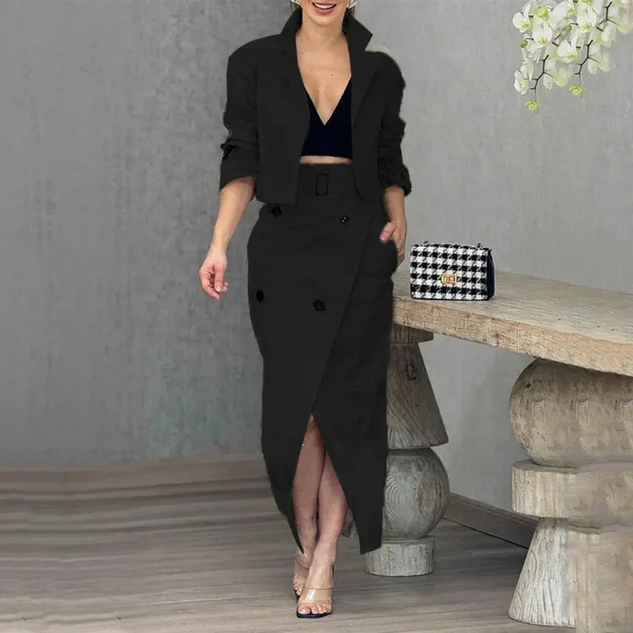 Conjunto Santini Preto / P Cj411