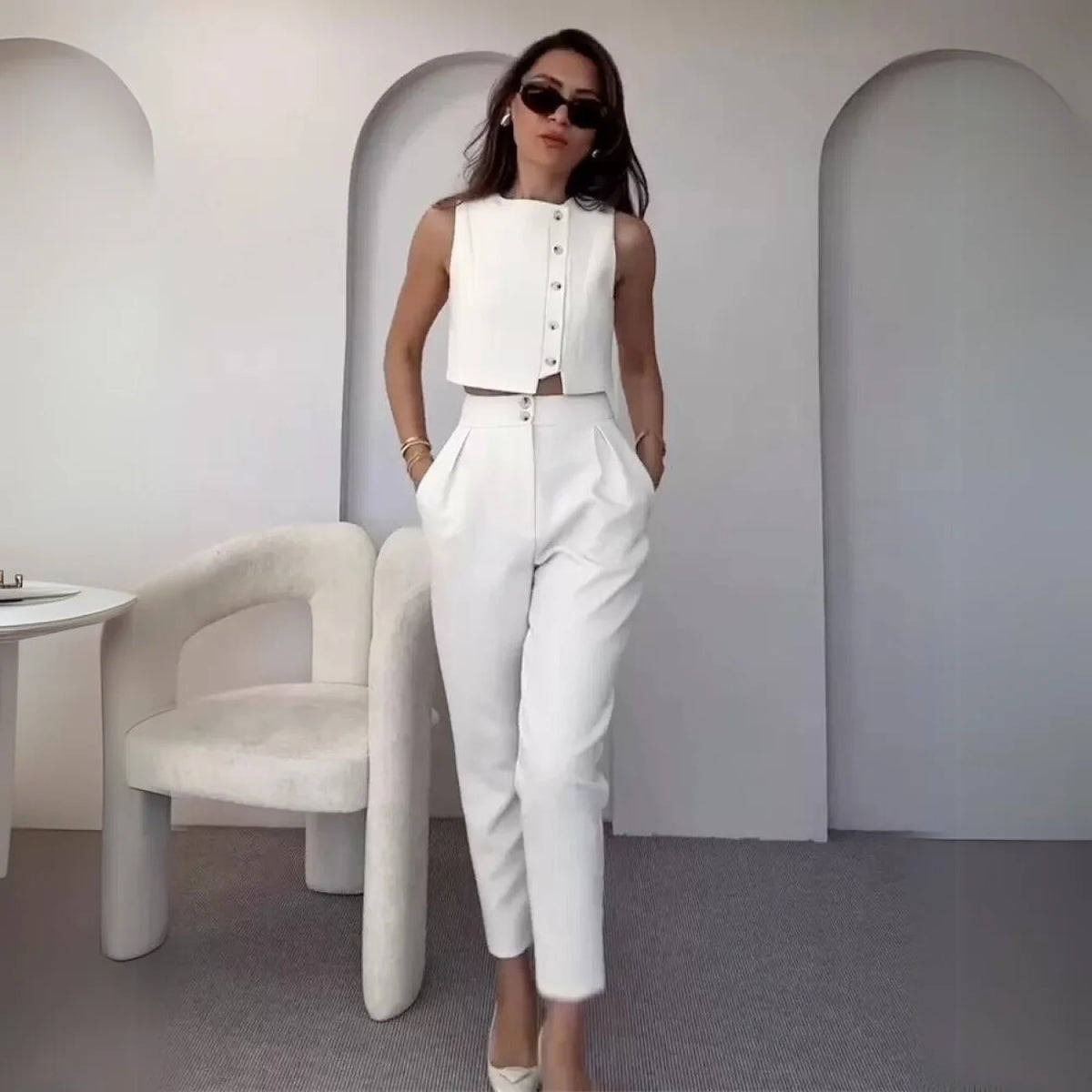 Conjunto Vilela Branco / P Cj323