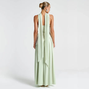 Algarve | Vestido Longo Elegante com Echarpe vt326