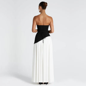 Algarve | Vestido Longo Elegante com Echarpe vt326