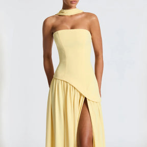 Algarve | Vestido Longo Elegante com Echarpe vt326