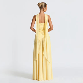 Algarve | Vestido Longo Elegante com Echarpe vt326