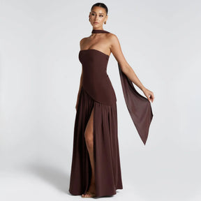 Algarve | Vestido Longo Elegante com Echarpe vt326