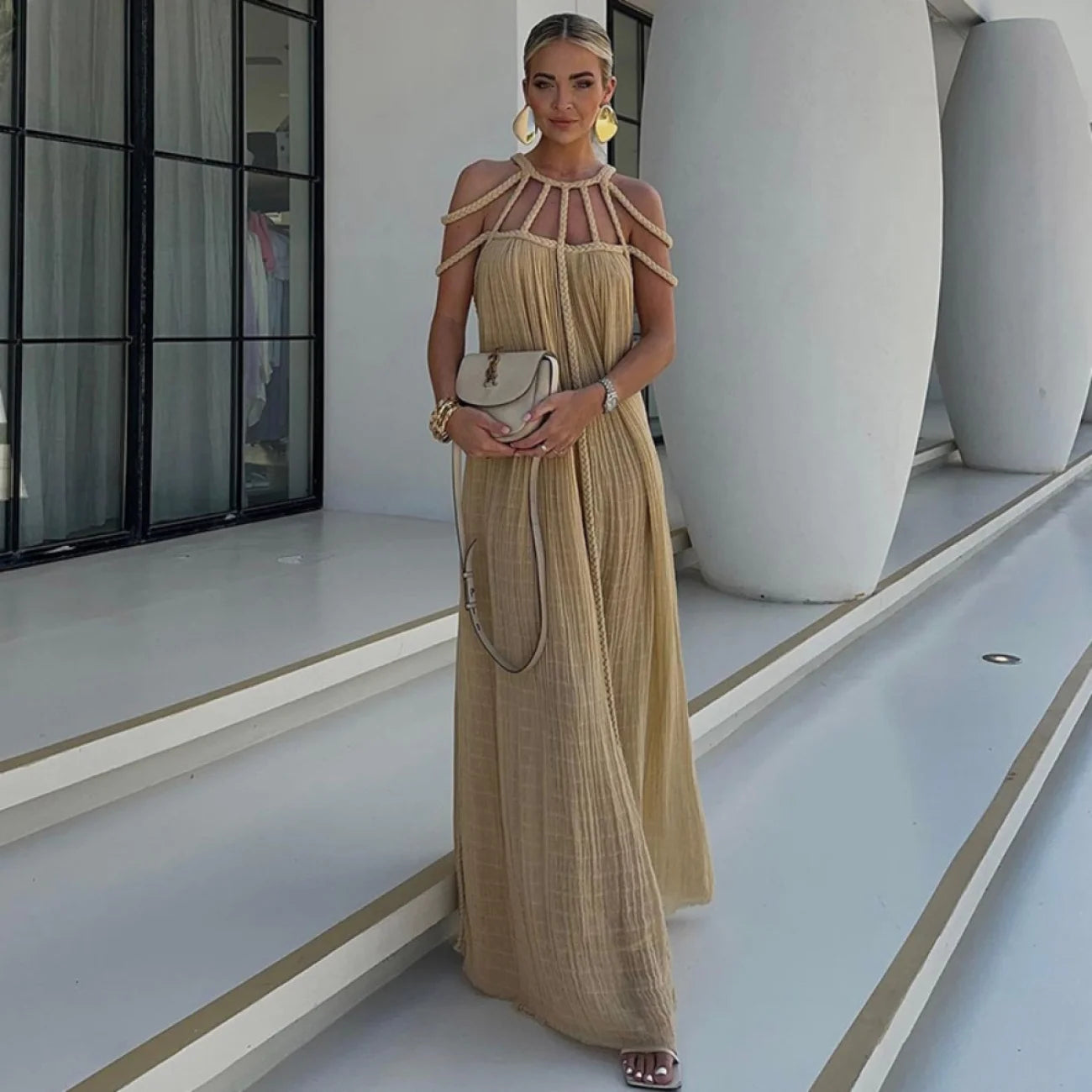 Vestido Lana Cáqui / Único (P ao GG) vt314