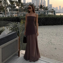 Vestido Maison Marrom / P vt370