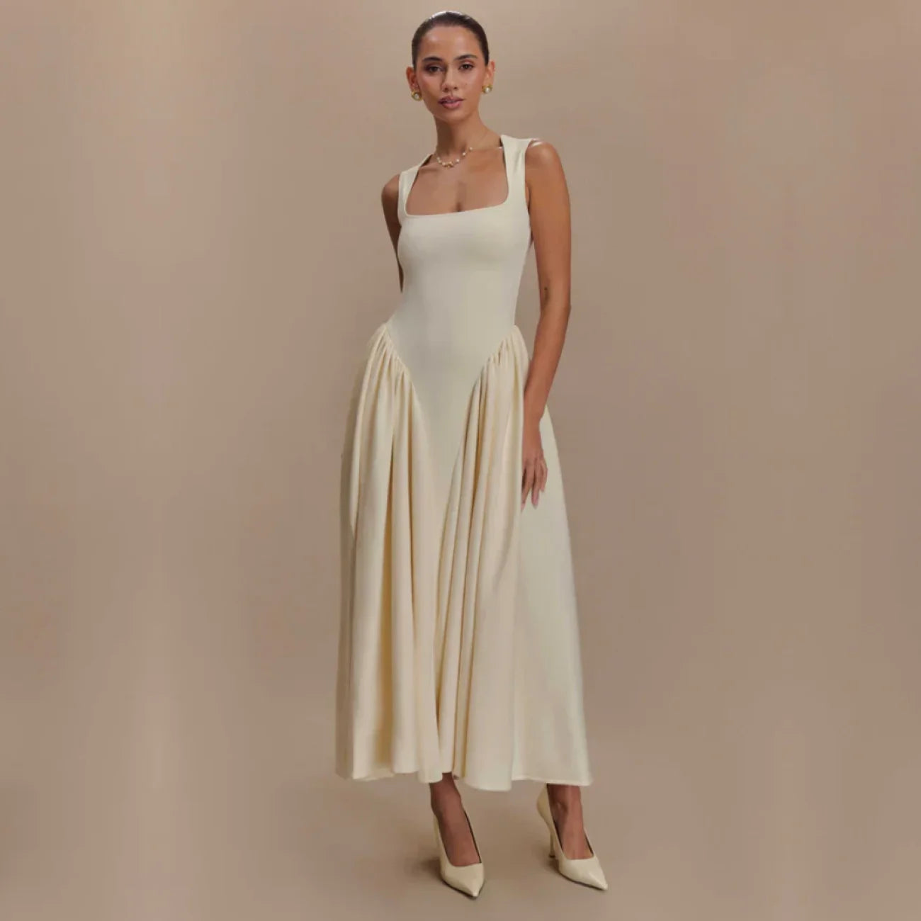 Vestido Nicole Creme / P vt390