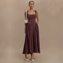 Vestido Nicole Marrom / P vt390
