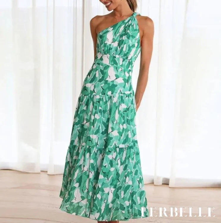 Vestido Midi Estampado Fiorella Verde / S